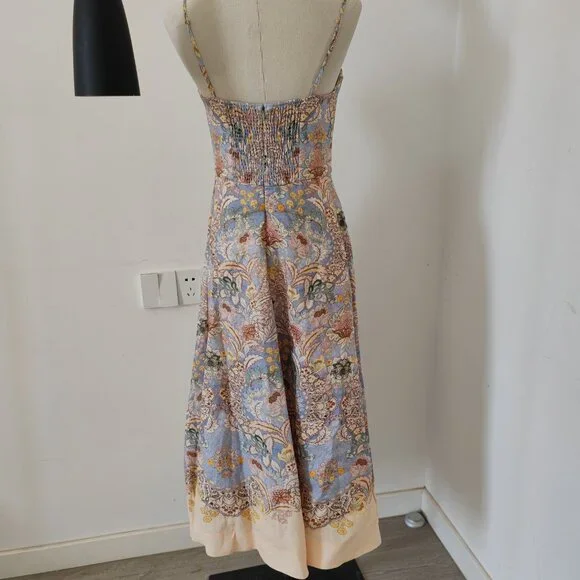 Zimmermann Rebellious style Tak mid-length floral print halter dress - Picture 4 of 11